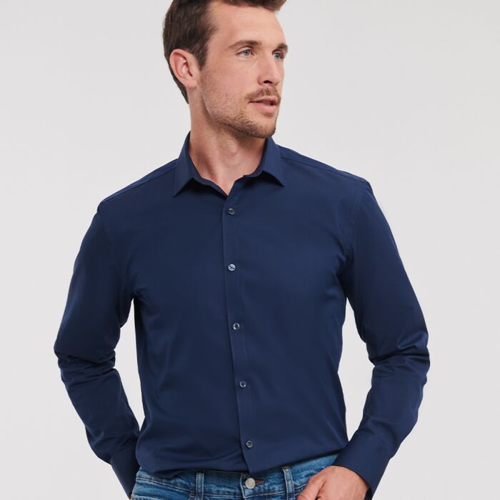 Russell Collection Long Sleeve Ultimate Stretch Shirt Thumbnail
