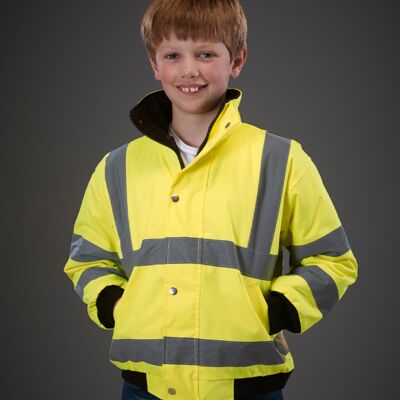 Yoko Kids Hi-Vis Bomber Jacket Thumbnail