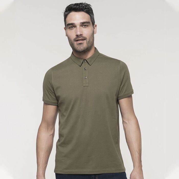 Jersey knit polo shirt Thumbnail