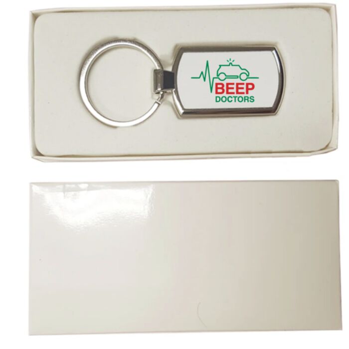 Beep Doctors Metal Rectangular Keyring Thumbnail